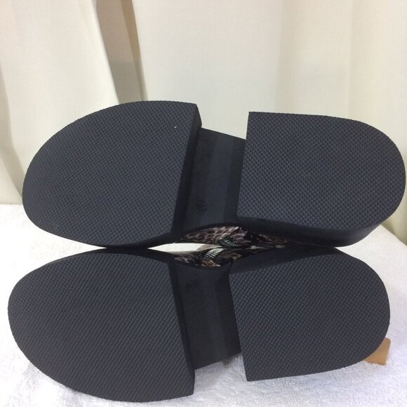 NEW Seven 7 Ankle Boots Seven7 Snakeskin Print Brown Chunky Double Zipper Size 6 - Picture 7 of 7